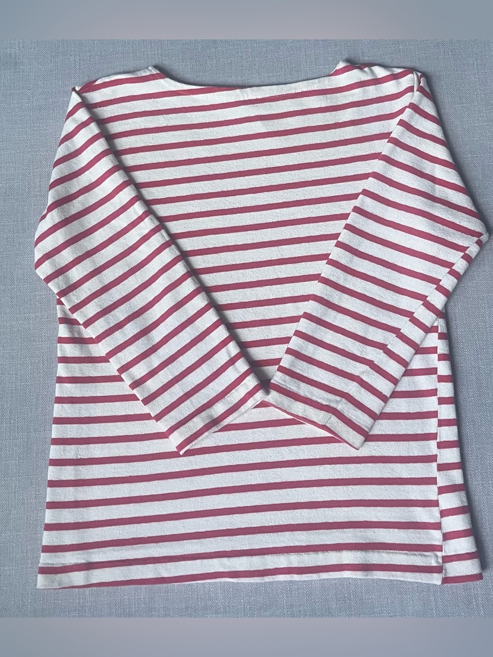 Vintage Caraibes Mariniere Breton Stripe Shirt Made in France Raw Cotton M/L
